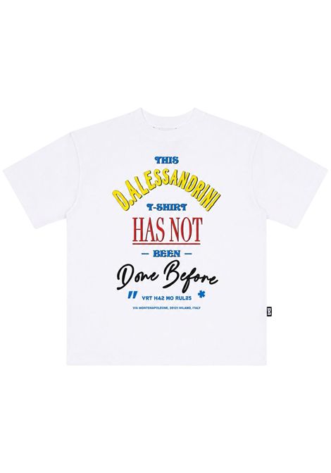 T-shirt bambino bianca in cotone DANIELE ALESSANDRINI | 00183/ANBIANCO